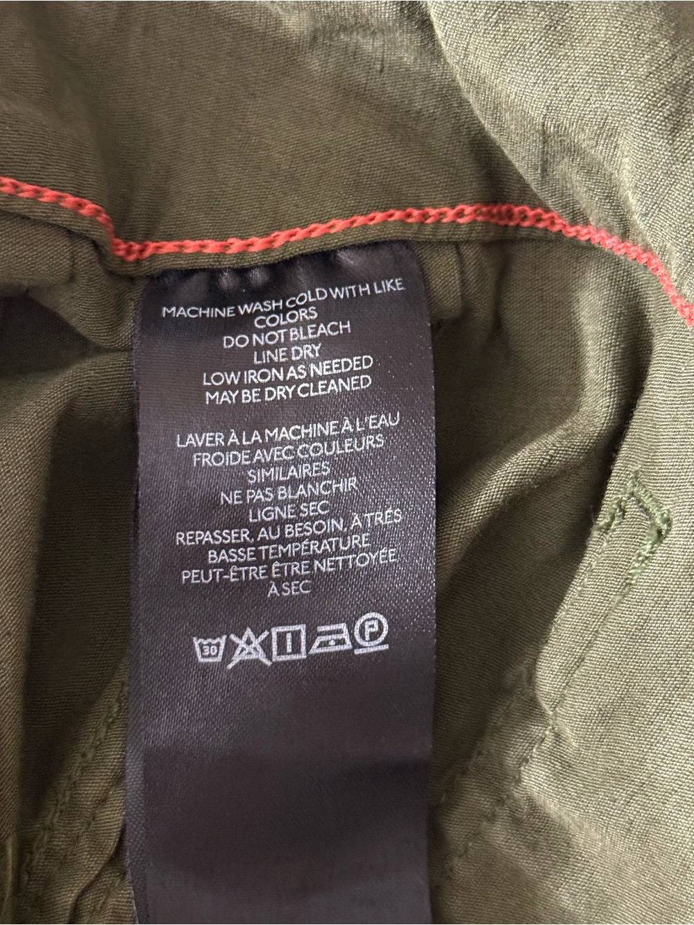 Anthropologie Maeve Colette Olive Green Crop Wide Leg Twill Pants 28 - Picture 7 of 8
